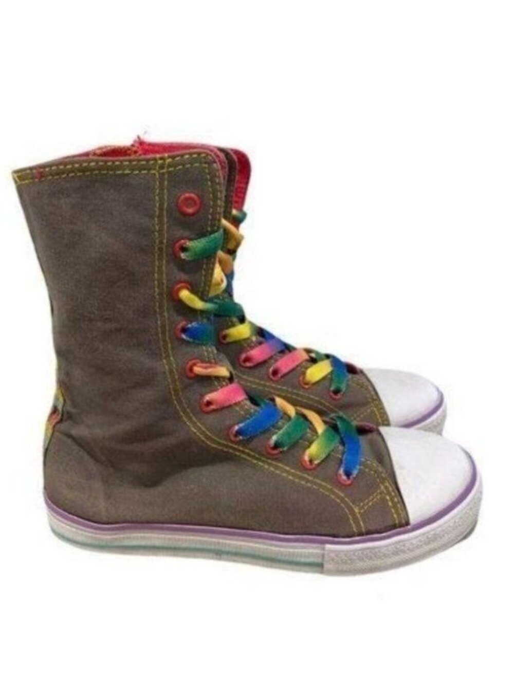 Girls Citi Steps Rainbow High-Top Sneakers | Size 3